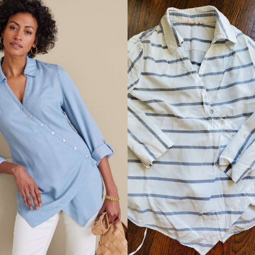Soft Surroundings Blouse Wrap‎ Tencel Size M